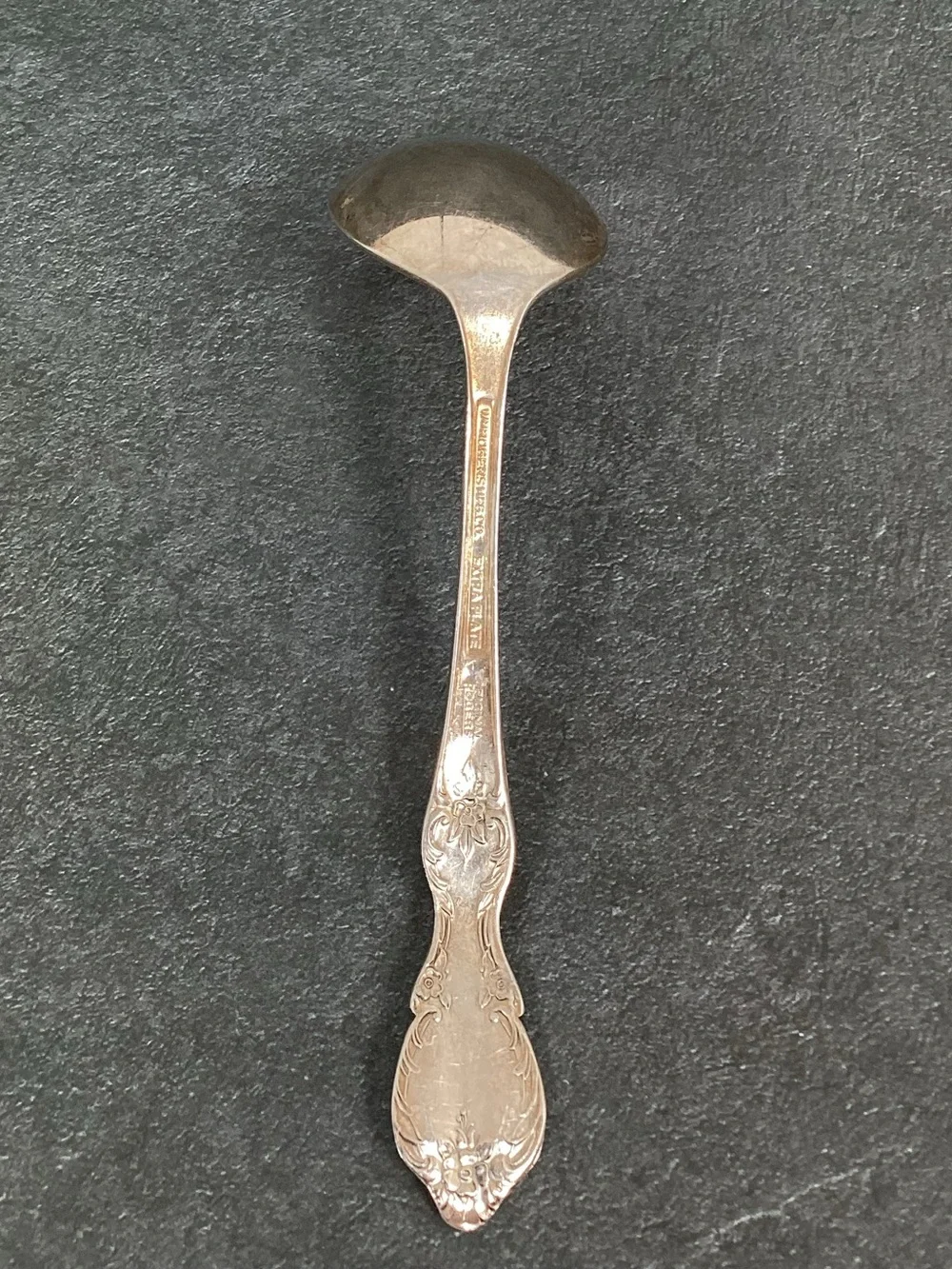 Vintage Silver Gravy Ladel, Sauce Ladle, Sugar Spoon Wm Rogers Grand Elegance